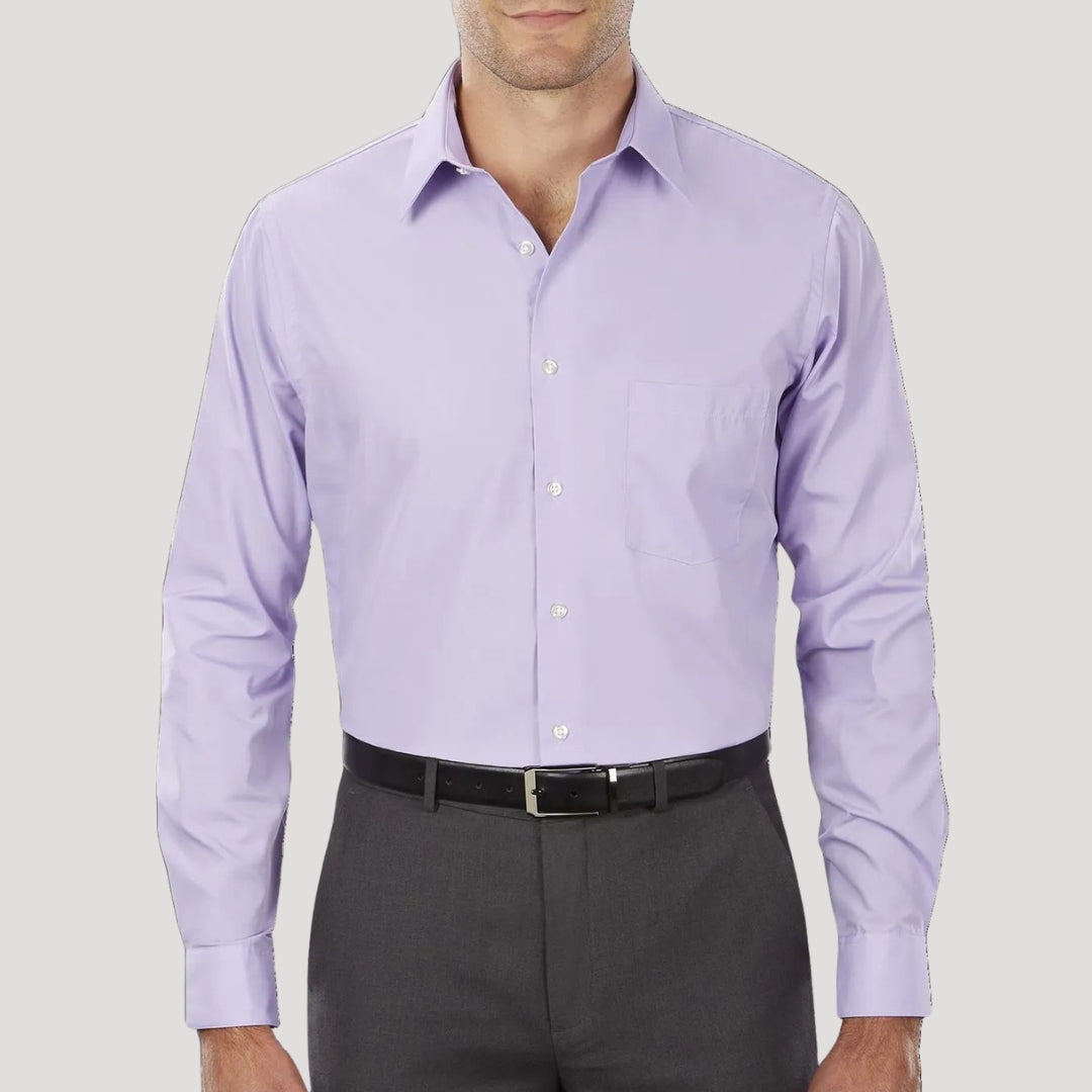 Men’s long sleeve formal button front work shirt