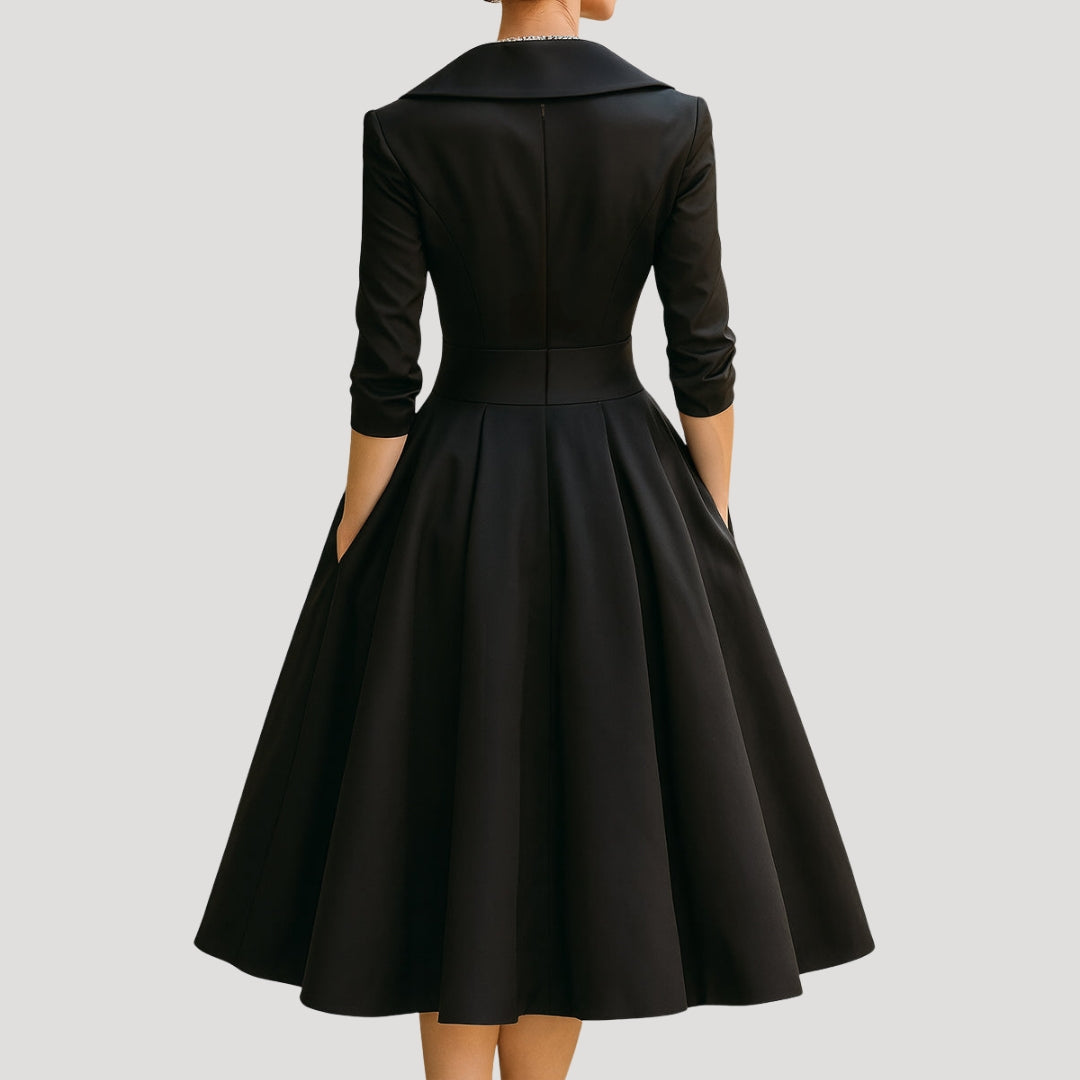 Women’s spring classic wrap midi dress