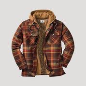 Men's flannel padded shirt jacket