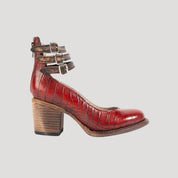 Women’s mid block heel closed toe shoes