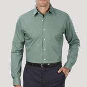 Men’s long sleeve formal button front work shirt