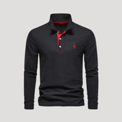 Classic long-sleeve polo shirt