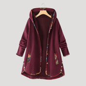 Quilt hooded coat