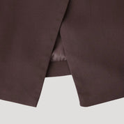 Chocolate brown tailored double-breasted blazer