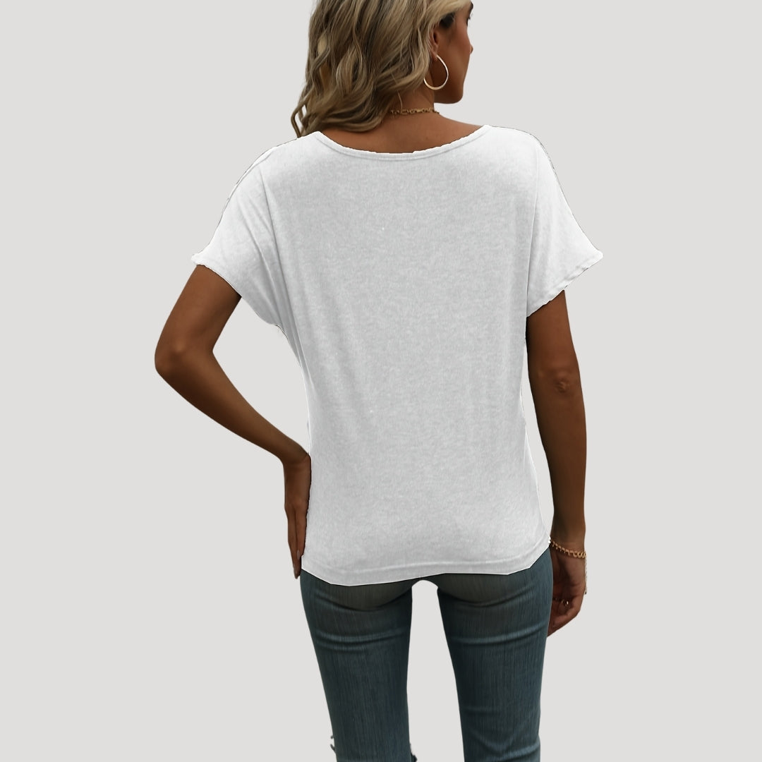 Women’s cotton v neck t shirt – casual