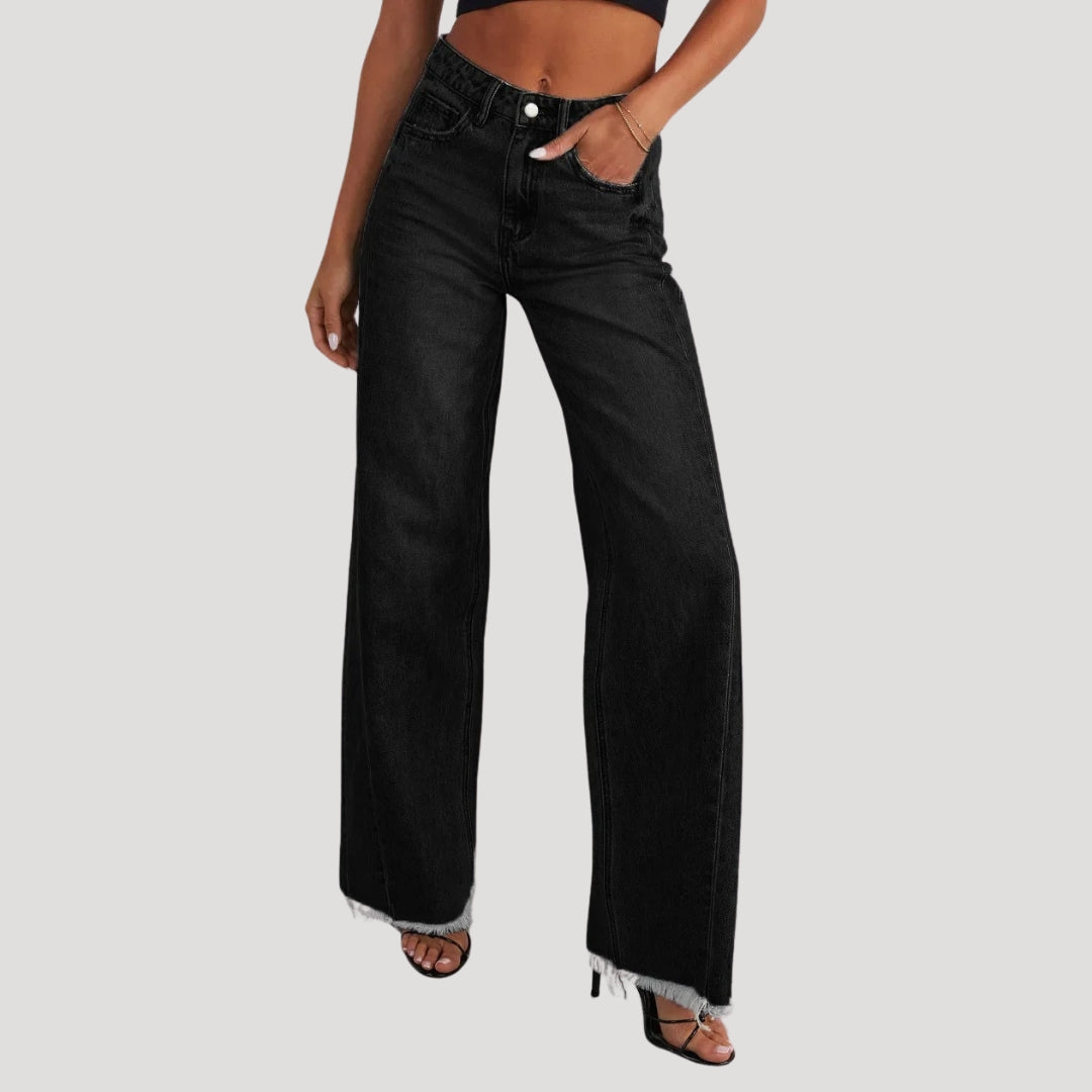 High-rise wide-leg jeans