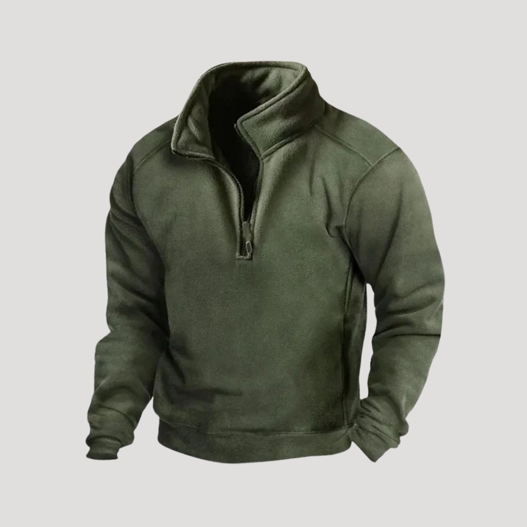 Warm fleece half-zip jumper