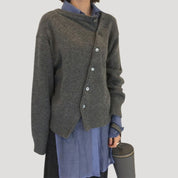 Women’s chunky knit wool oversized winter cardigan