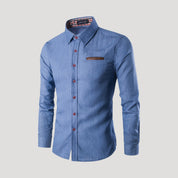 Casual denim button-up shirt