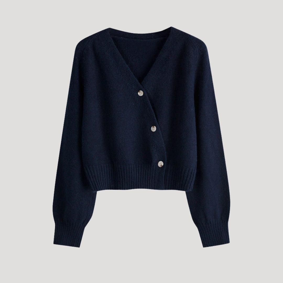 Women’s chunky knit v neck button up cardigan