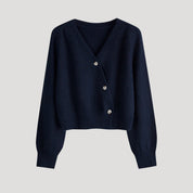 Women’s chunky knit v neck button up cardigan