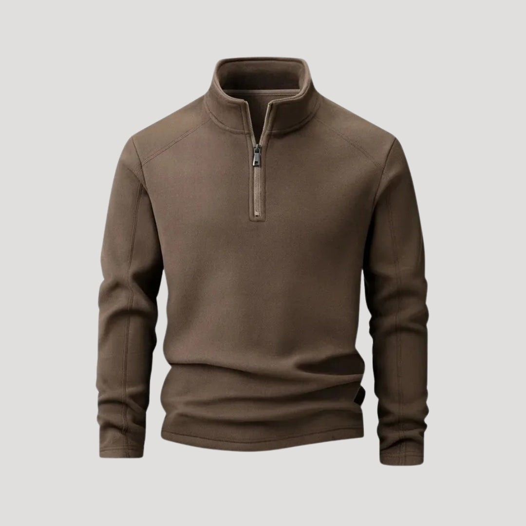 Men’s half zip fleece jumper – winter pullover sweater