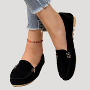 Women’s slip-on driving loafers with stitched detail