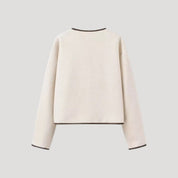 Women’s cropped winter jacket – fleece tie front cardigan