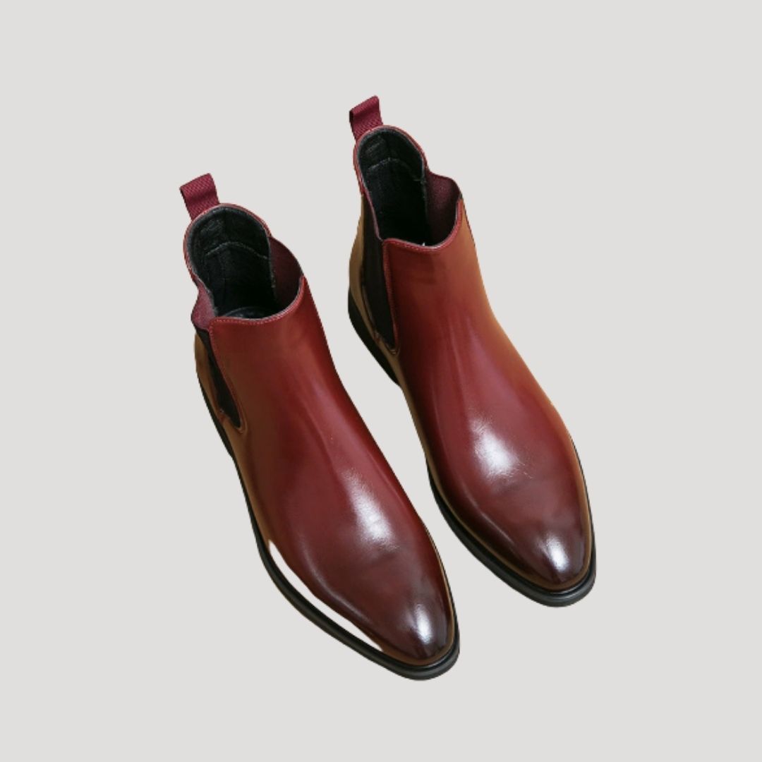 Men’s waterproof leather winter chelsea boots