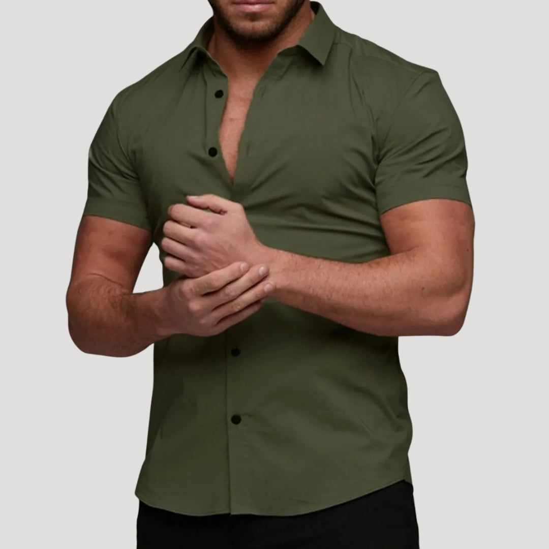 Men’s slim fit short sleeve summer shirt