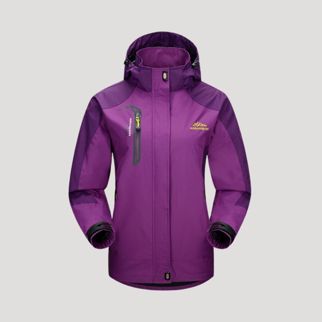 Women waterproof ski winter jacket with hood