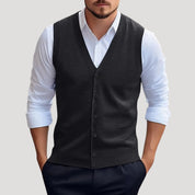 Men’s knitted v neck button waistcoat vest