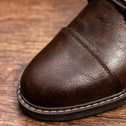Men’s brown lace up leather ankle boots