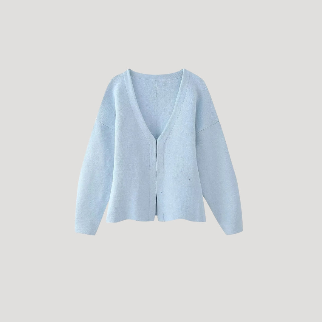 Women minimal long sleeve cardigan