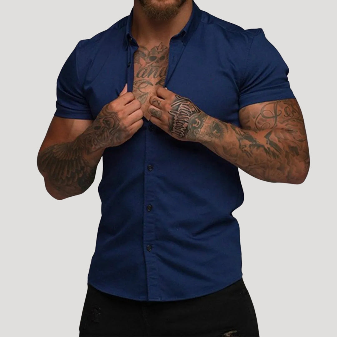 Men’s slim fit short sleeve summer shirt