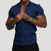 Men’s slim fit short sleeve summer shirt