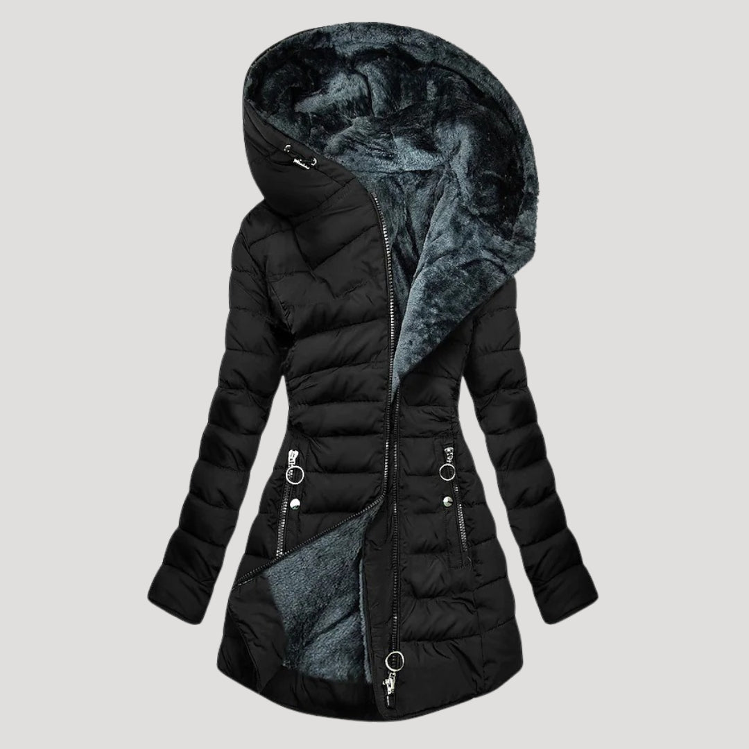 Winter hooded puffer coat