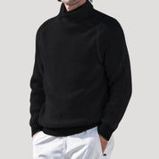 Men’s ribbed knit turtleneck high neck winter jumper