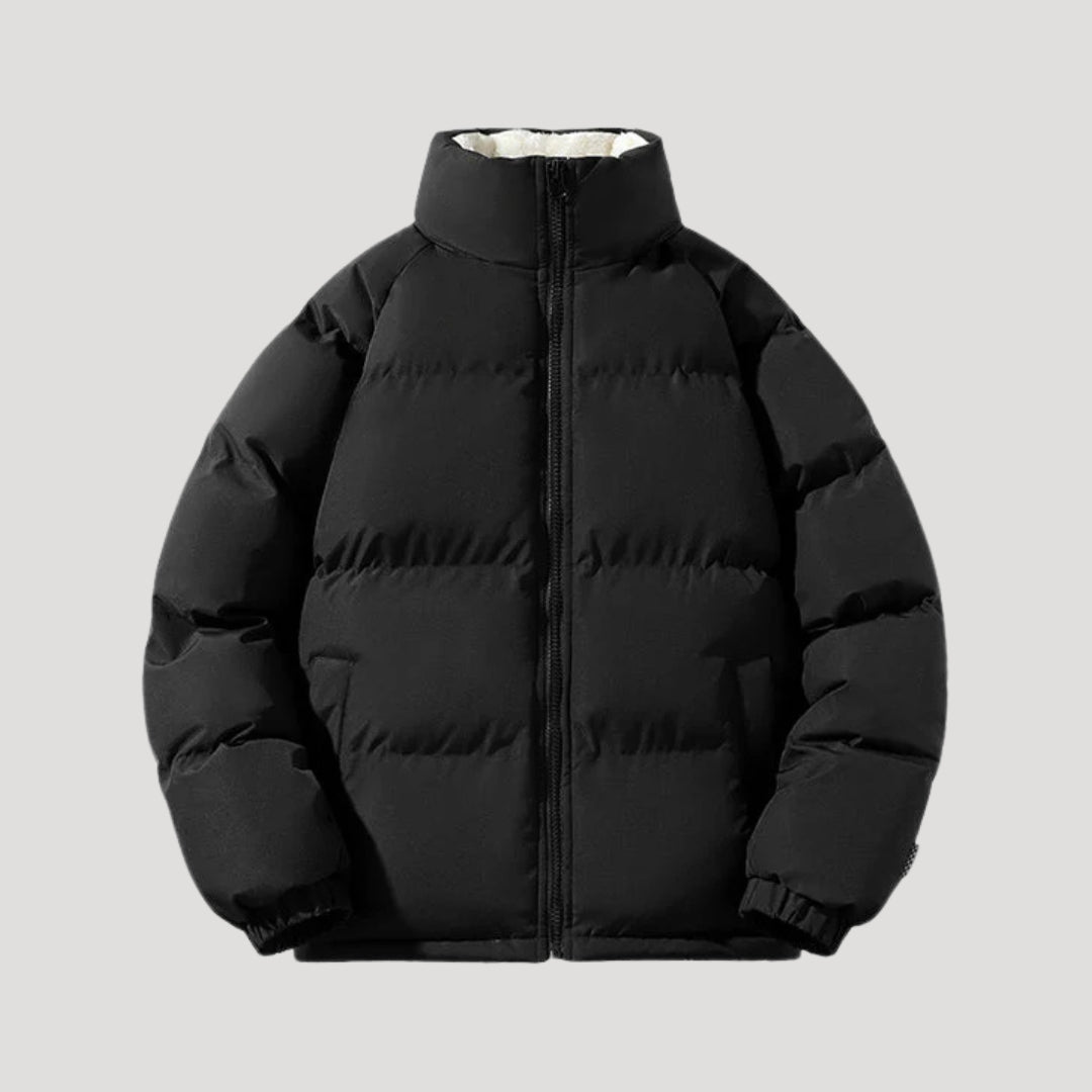 Fleece-lined puffer jacket