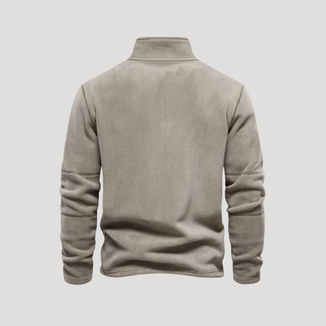 Essential zip-up fleece pullover