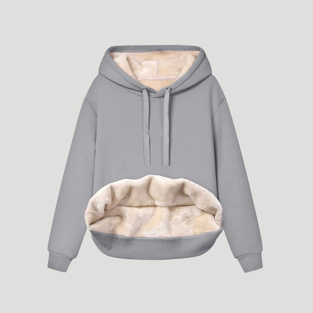 Women fleece-lined cozy hoodie