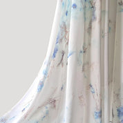 Women’s blue chiffon maxi wedding guest dress with sleeves