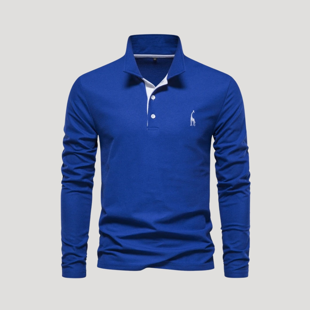 Classic long-sleeve polo shirt