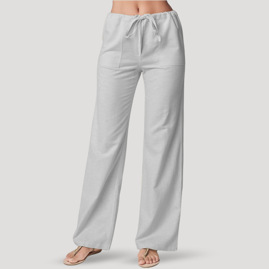 Wide-leg drawstring lounge trousers