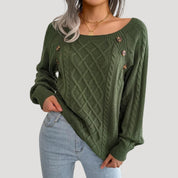 Women’s cable knit jumper soft knitted winter style