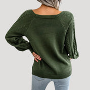 Women’s cable knit jumper soft knitted winter style