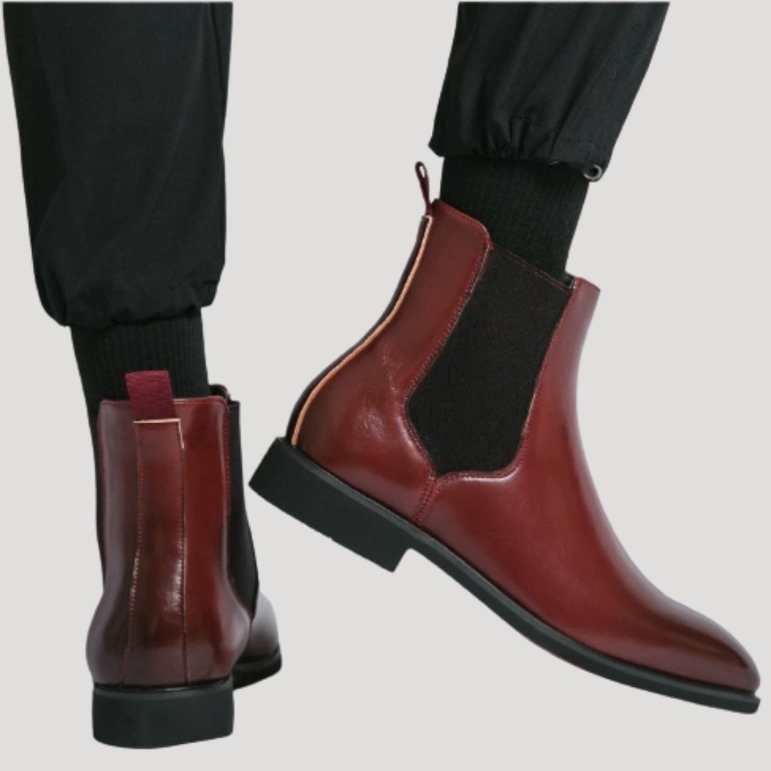 Men’s waterproof leather winter chelsea boots