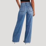 High-rise wide-leg jeans