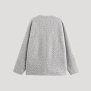 Women textured wool tie cardigan