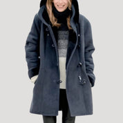 Women’s fleece lined long waterproof winter coat