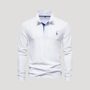 Classic long-sleeve polo shirt