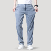 Relaxed fit straight-leg jeans