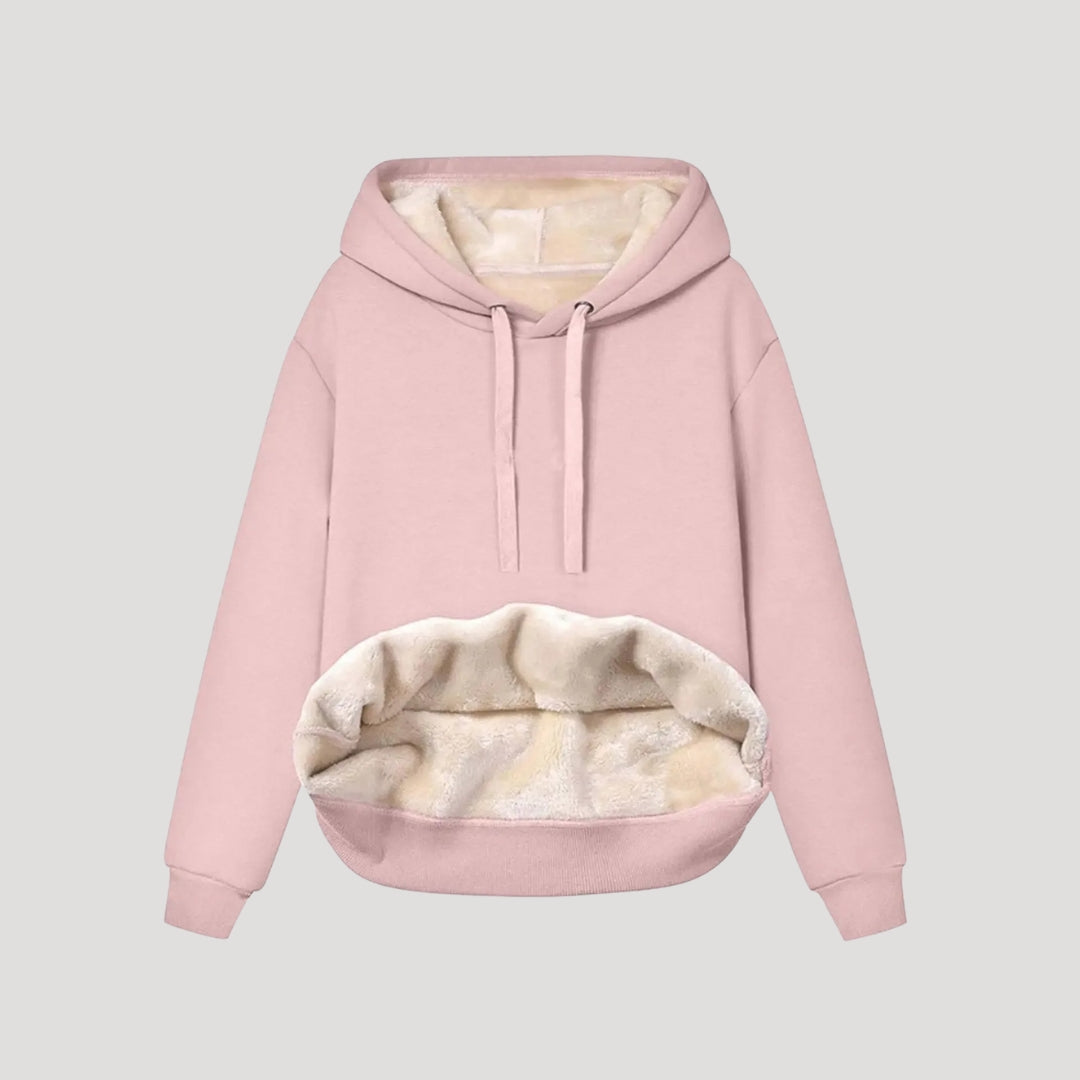 Women fleece-lined cozy hoodie