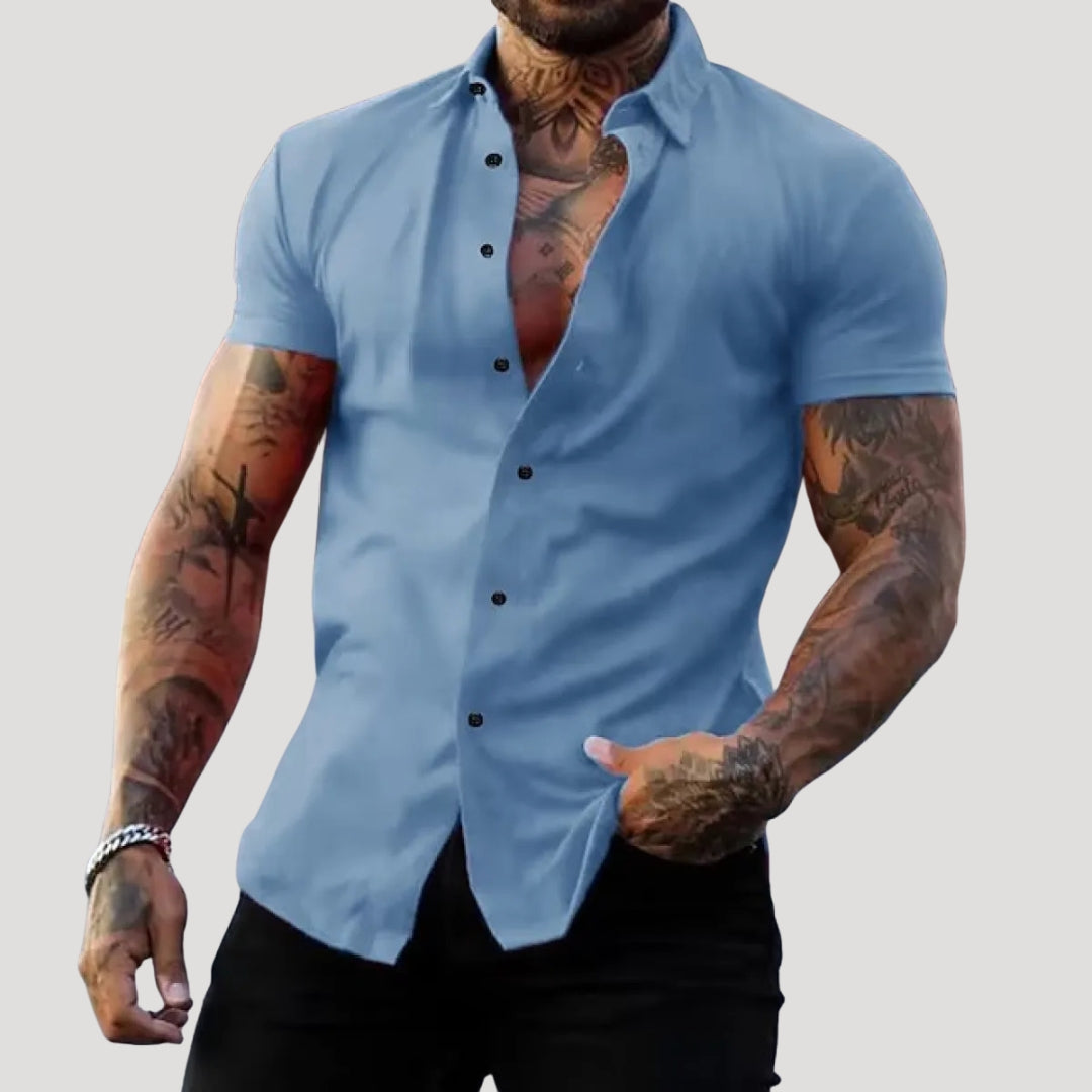 Men’s slim fit short sleeve summer shirt