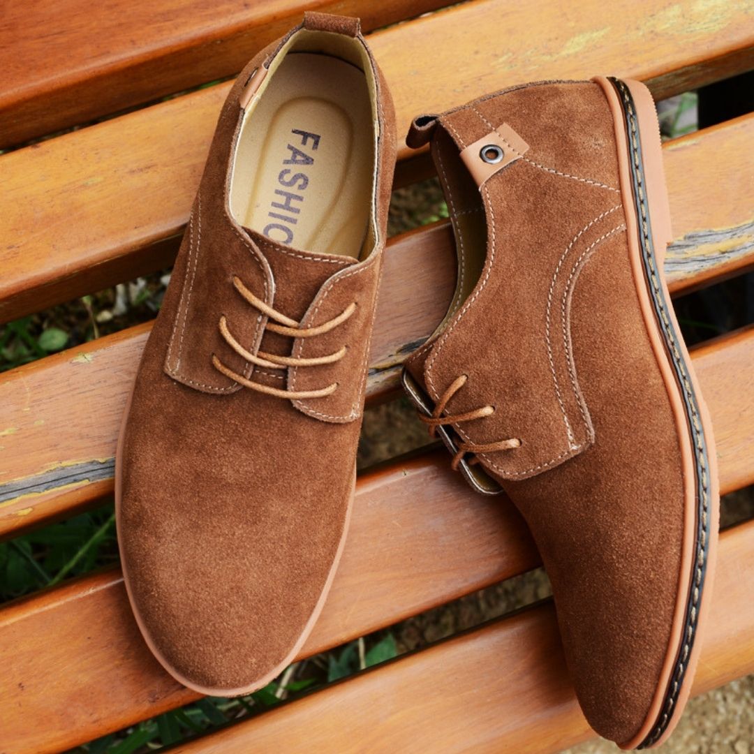 Men’s smart suede lace up derby shoes