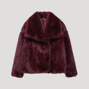 Women's luxury faux fur coat