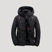 Men waterproof hooded puffer jacket