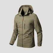 Men’s waterproof windbreaker rain jacket with hood