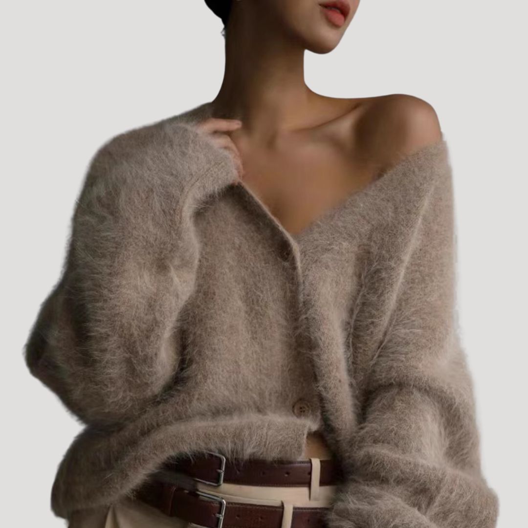 Women’s spring v neck cardigan sweater knitted