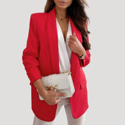 Women’s tailored longline fitted blazer jacket